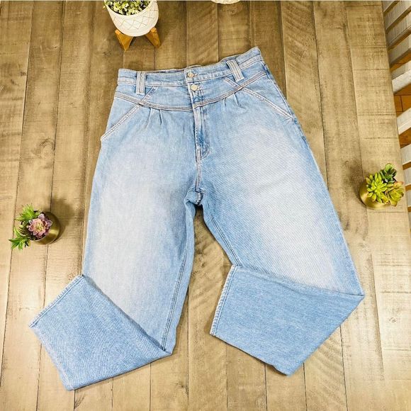 Mother The Pleated Popular Peg Straight-Leg Jeans In Intoxicated Sz 31 - Picture 6 of 12